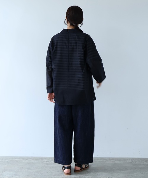 ジャケット テーラードジャケット Cotton Nylon sheer shirt jacket レディースの画像