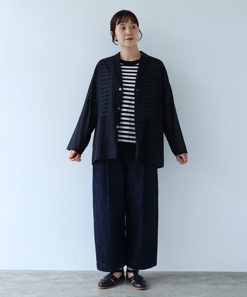 ジャケット テーラードジャケット Cotton Nylon sheer shirt jacket レディースの画像