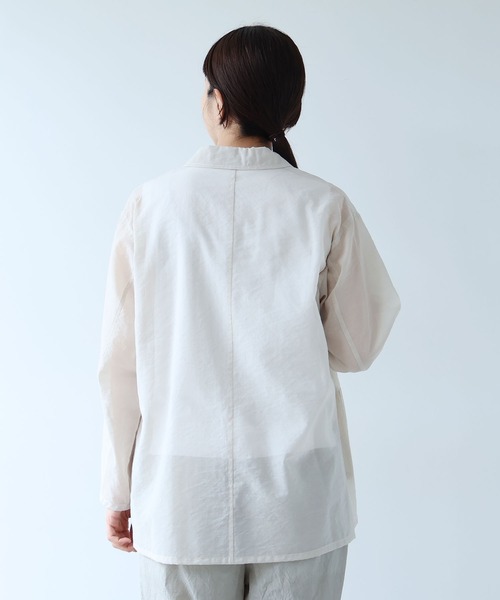 ジャケット テーラードジャケット Cotton Nylon sheer shirt jacket レディースの画像