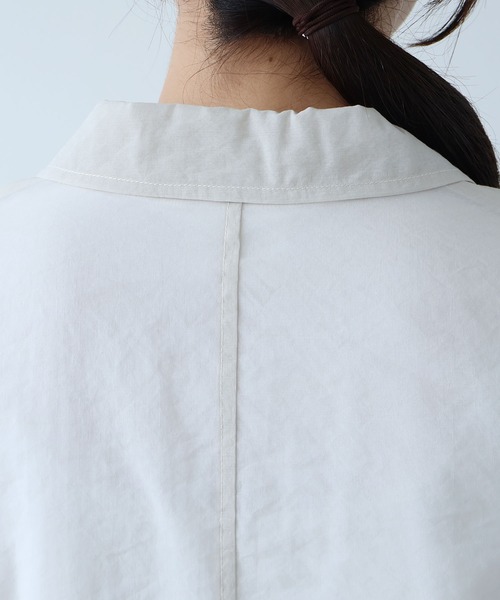 ジャケット テーラードジャケット Cotton Nylon sheer shirt jacket レディースの画像