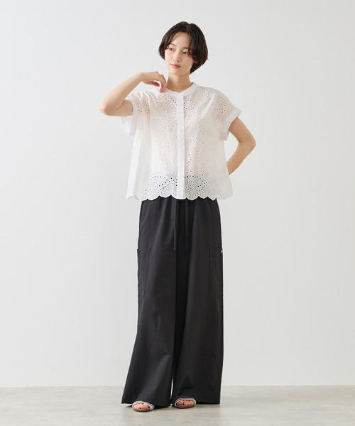 MELROSE claire（メルローズクレール） ブラウス シャツ 半袖