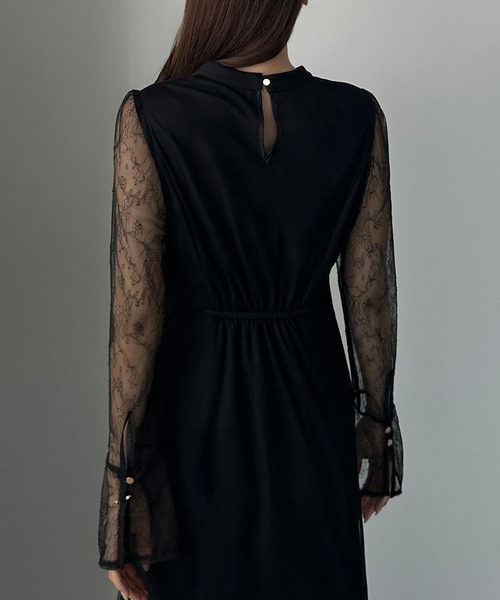 「Louere」 長袖ワンピース X-LARGE ブラック レディース_画像8
