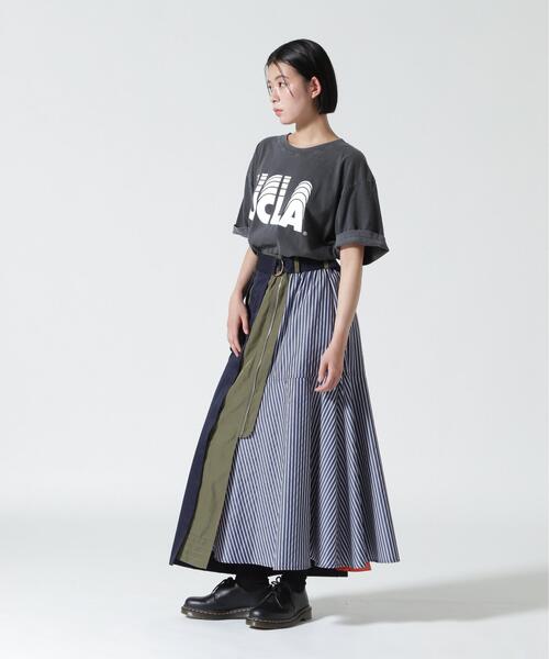 Risley ロング スカート Risley(リズレー) 別注ベルト付アシンメトリー