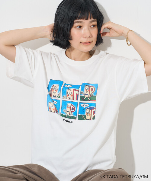 FREAK'S STORE（フリークスストア） tシャツ 半袖 Pちゃん 6コマ漫画 T