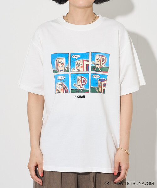 FREAK'S STORE（フリークスストア） tシャツ 半袖 Pちゃん 6コマ漫画 T
