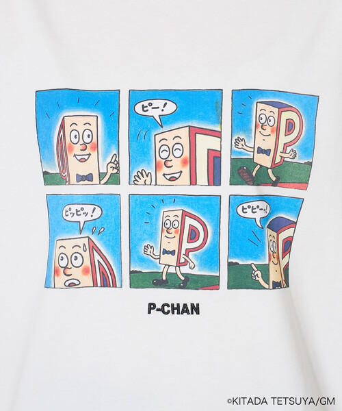 FREAK'S STORE（フリークスストア） tシャツ 半袖 Pちゃん 6コマ漫画 T