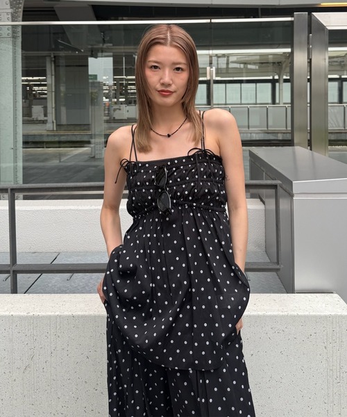 Ameri（アメリ） セットアップ 夏 DOT SHARRING RELAX SET UP