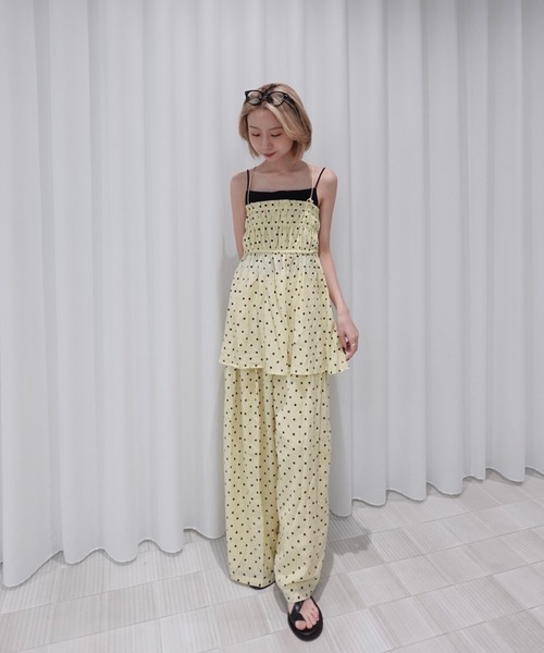 Ameri（アメリ） セットアップ 夏 DOT SHARRING RELAX SET UP