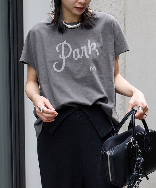 「RIDING HIGH」 半袖Tシャツ FREE サックスブルー レディース_画像9