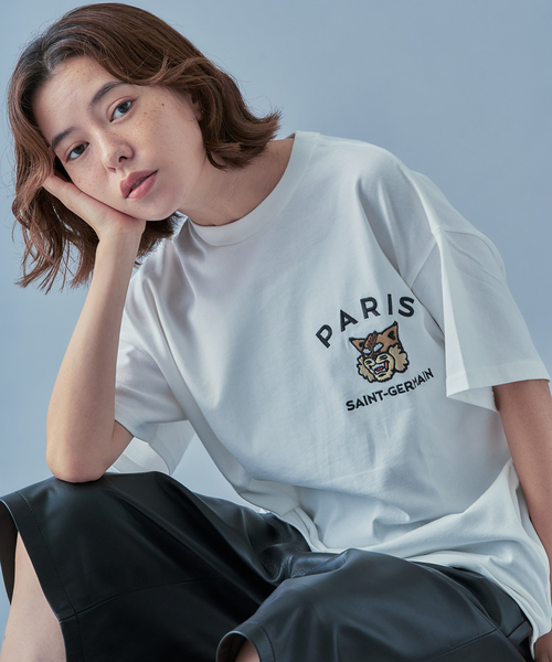 【Paris Saint-Germain】カレッジロゴ刺しゅう Tシャツ tシャツ 「Paris Saint-Germain」カレッジロゴ刺しゅう Tシャツ メンズ