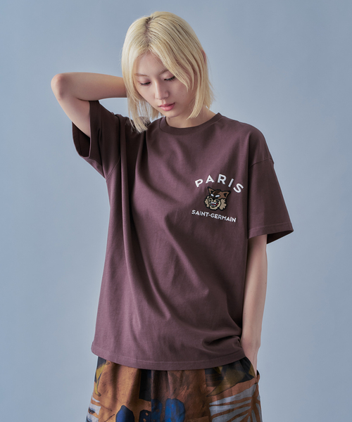 【Paris Saint-Germain】カレッジロゴ刺しゅう Tシャツ tシャツ 「Paris Saint-Germain」カレッジロゴ刺しゅう Tシャツ メンズ