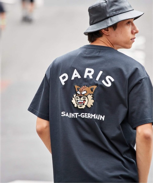 tシャツ 「Paris Saint-Germain」カレッジロゴ刺しゅう Tシャツ メンズ