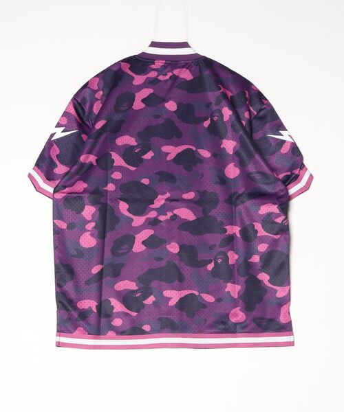 A BATHING APE（アベイシングエイプ） シャツ COLOR CAMO MESH WARM UP