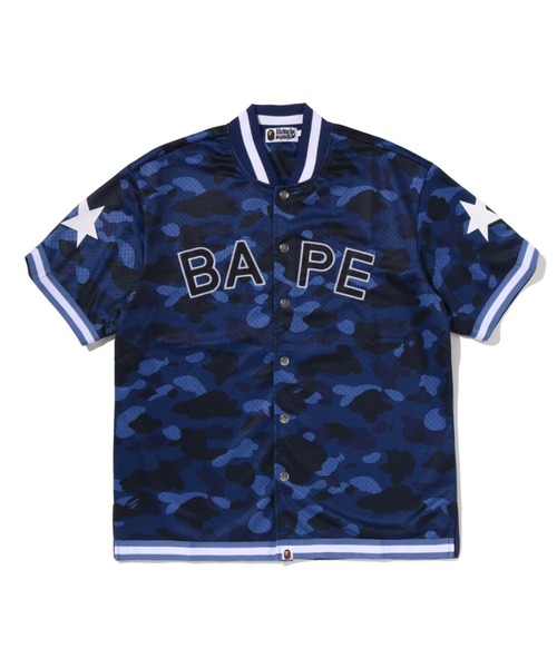 A BATHING APE（アベイシングエイプ） シャツ COLOR CAMO MESH WARM UP