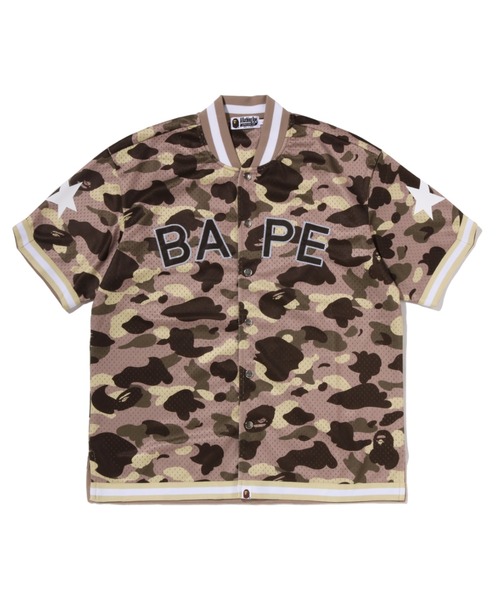 A BATHING APE（アベイシングエイプ） シャツ COLOR CAMO MESH WARM UP