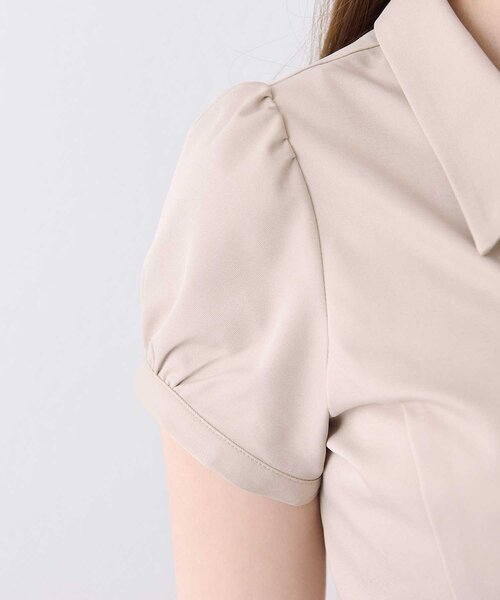Belle Charme ブラウス シャツ 半袖 「Belle Charme」Lace Hem Puff