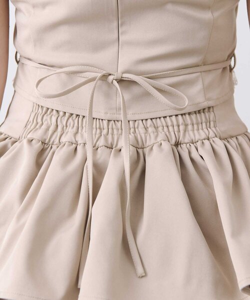 Belle Charme ブラウス シャツ 半袖 「Belle Charme」Lace Hem Puff