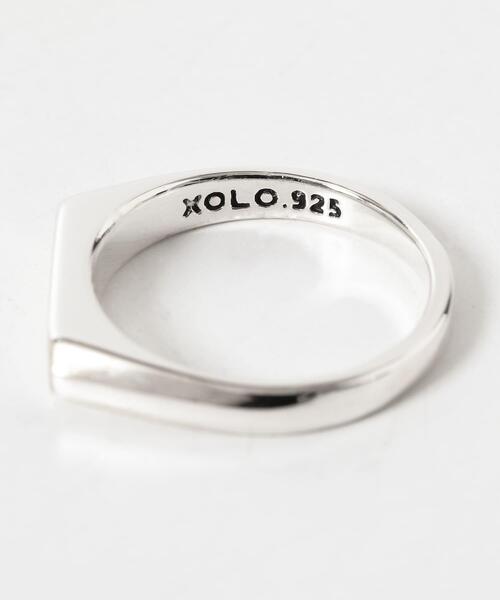 XOLO 指輪 リング XOLO SIGNET RING WITH HAIR LINE メンズ : ZOZOTOWN