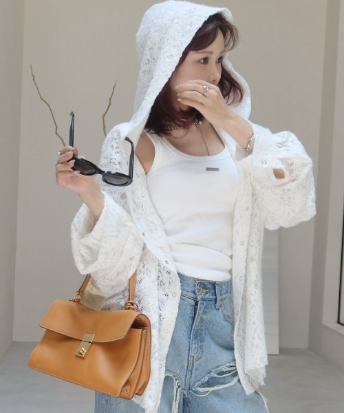 JOSE MOON（ジョゼムーン） ブラウス シャツ HOODIE LACE SHIRTS