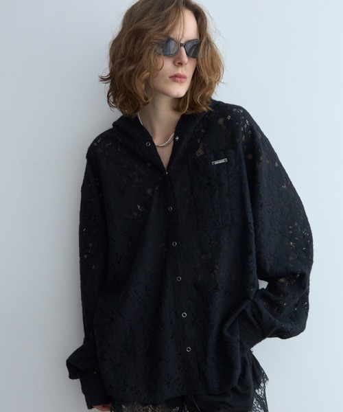 JOSE MOON（ジョゼムーン） ブラウス シャツ HOODIE LACE SHIRTS