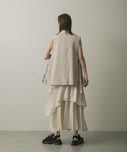「SENSE OF PLACE by URBAN RESEARCH」 フリルスカート ONE アイボリー レディース_画像5