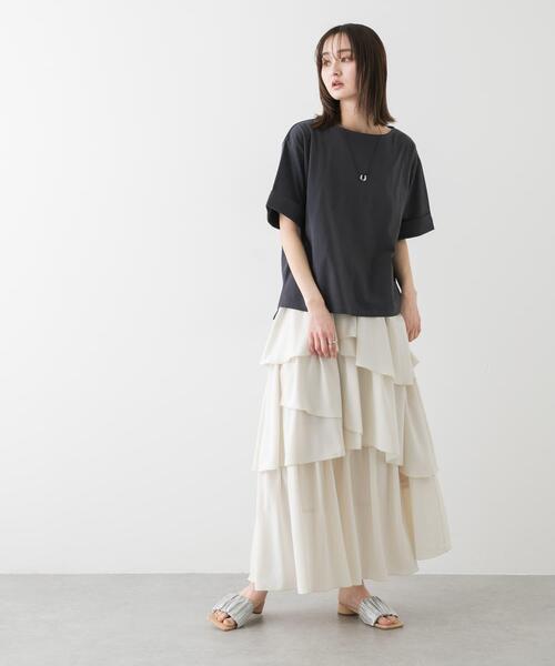 「SENSE OF PLACE by URBAN RESEARCH」 フリルスカート ONE アイボリー レディース_画像7