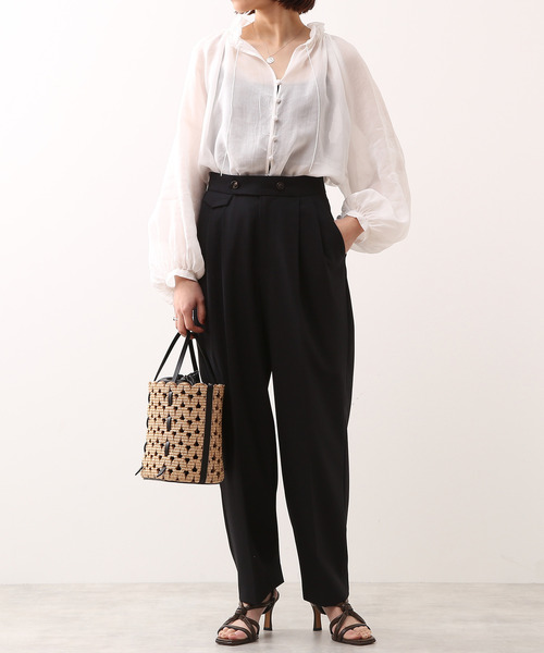 新作2022 パンツ スラックス martinique/タックワイドテーパードパンツ ZOZOTOWN PayPayモール店 - 通販 - PayPayモール 新品超激安