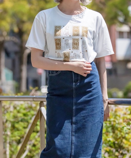tシャツ 手書き風プリントTシャツ レディース : ZOZOTOWN Yahoo