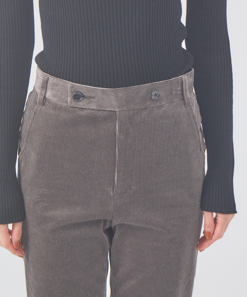 qualite（カリテ） パンツ セミストレートコールパンツ レディース