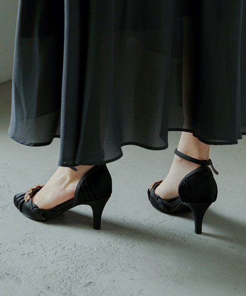 ニアナ/ラインストーンセパレートパーティーパンプス niana（ニアナ） パンプス ラインストーンセパレートパーティー