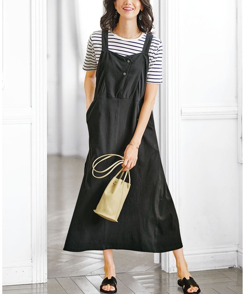 BELLUNA PLUS（ベルーナプラス） ジャンパースカート 美ストレッチ素材