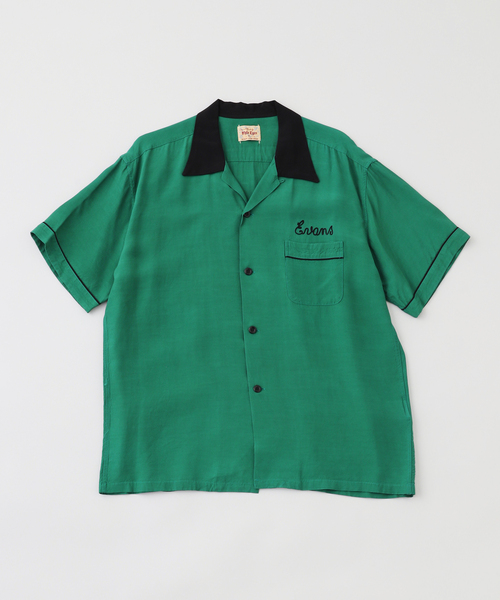 ボーリングシャツ　L size Vintage Bowling S/S Shirt（ボーリングシャツ）ライトブルー
