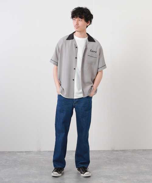 STYLE EYES シャツ / PIPING RAYON ボーリングシャツ SE38833