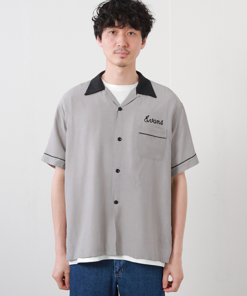 STYLE EYES シャツ / PIPING RAYON ボーリングシャツ SE38833