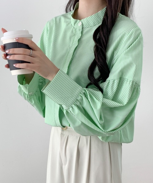 ABITOKYO（アビトーキョー） シャツ ブラウス バルーンスリーブバンド