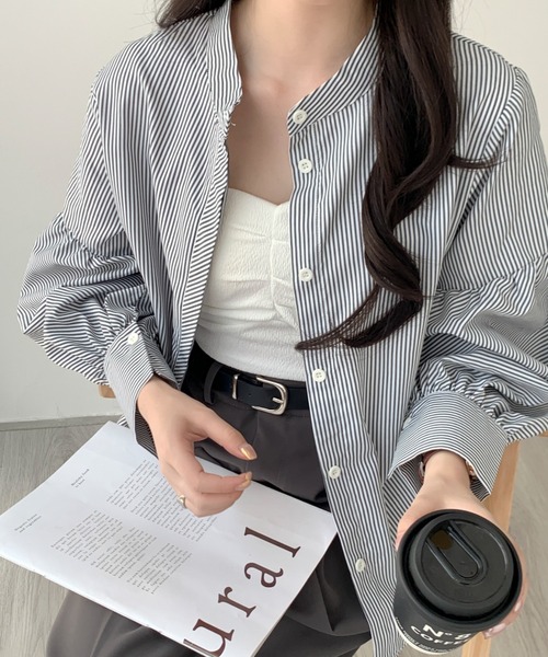 美品　ルフィル　バルーンスリーブ シャツ チュールバルーンスリーブシャツ