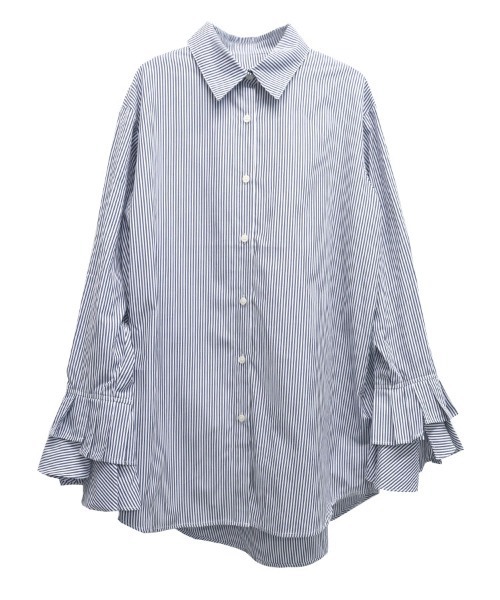DONOBAN シャツ ブラウス ラッフルタックスリーブブラウス