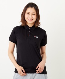 美品 FILA × Y/PROJECT ストライプ ポロシャツ - ブラック フィラ KL4CB2PK61 美品 FILA × Y/PROJECT ストライプ ポロシャツ - ブラック