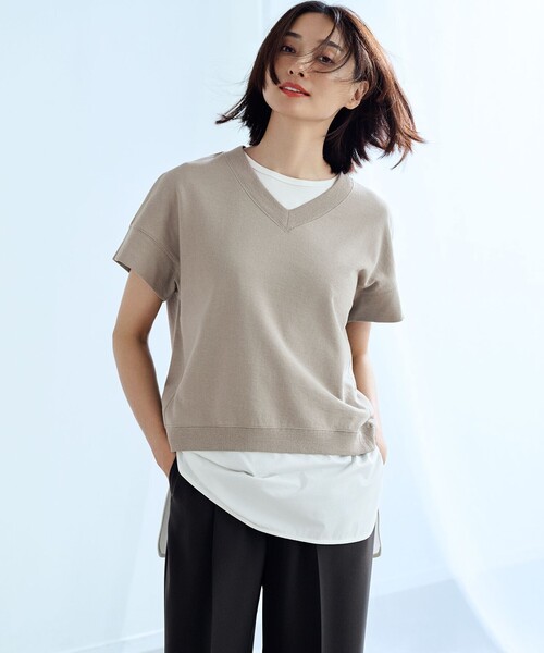 23区 tシャツ 「新色追加/洗える」コットンベアジャージー