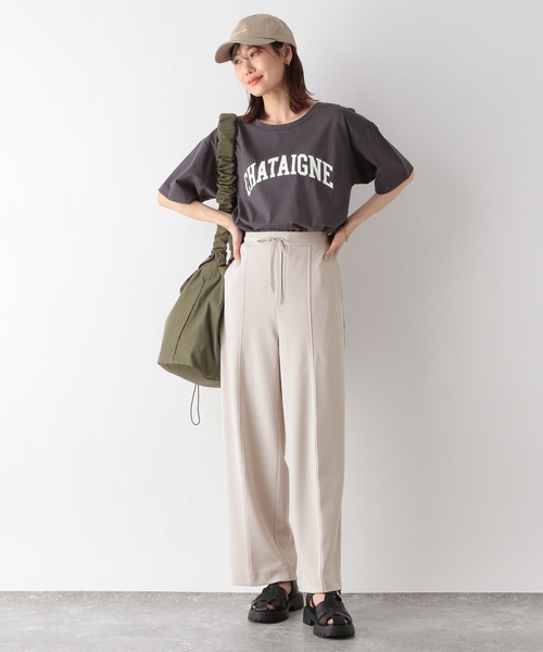 くらっぷ GLOBAL WORK パンツ スゴラクストレッチワイドイージーパンツ