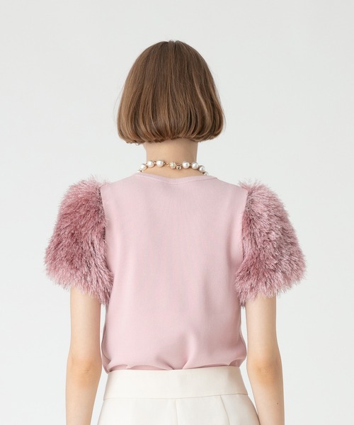 ニット 「LOULOU WILLOUGHBY」ワイルドシャギースリーブプルオーバー 