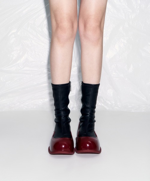 CHARLES ＆ KEITH ブーツ Pixie ピクシー パテントカーフブーツ