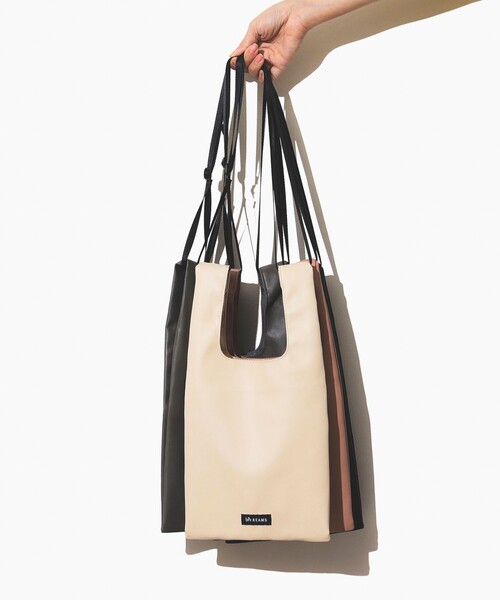 BEAMS PLUS/レザーショッピングバック bPr BEAMS エコバッグ / フェイクレザー ショッパー : ZOZOTOWN