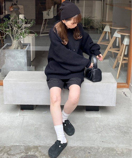 ニット フーディーニットプルオーバー レディース LE MORE ニット セーター フーディーニットプルオーバー レディース