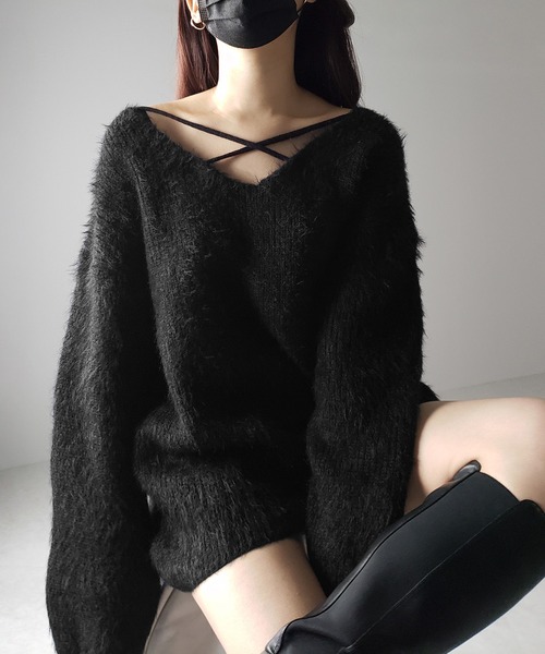 美品】elite grips. ジップアップニット セーター L 刺繍ロゴ 黒 楽天