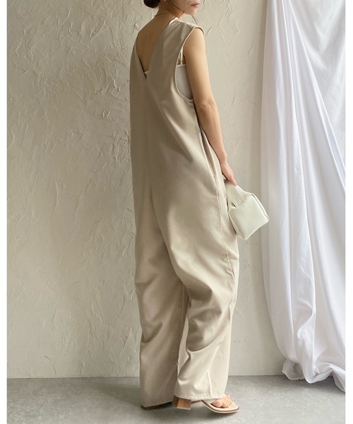 美品✨ドゥロワー コットン ノースリーブ オールインワン サロペット