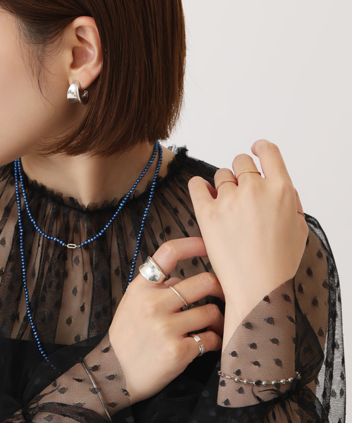 Lilas ネックレス インディゴパール3mm60cmネックレス K10 レディース Lilas ネックレス インディゴパール3mm60cmネックレス K10 レディース