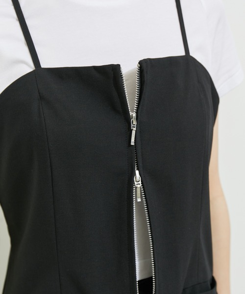 LAPERIA ビスチェ ジッパー付き LE CERCLE par rope' キャミソール 「セットアップ対応」ZIP