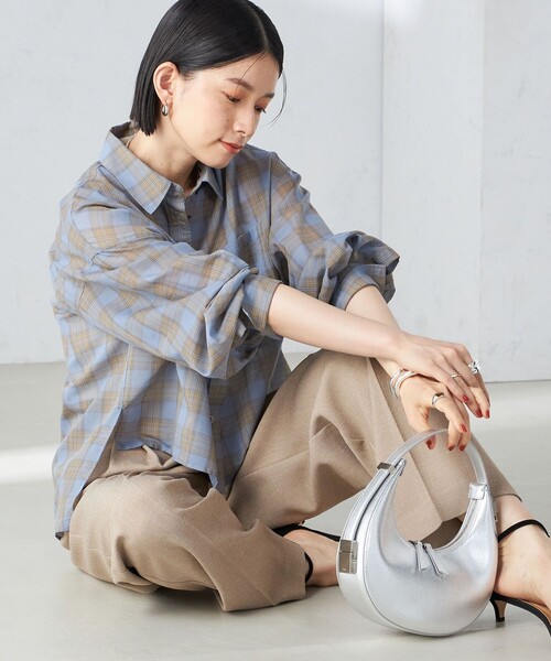 SHIPS for women / シップスウィメン 〈手洗い可能〉シアー チェック ロング スリーブ シャツ SHIPS ブラウス シャツ 「手洗い可能」シアー チェック ロング