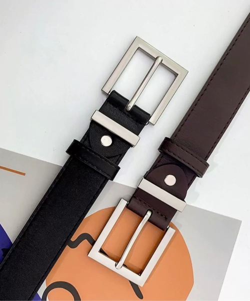 CELENA BEATS ベルト スクエアバックル太幅レザーボリュームベルト